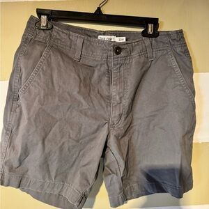 True Craft Men’s Charcoal Gray Flat-Front Casual Shorts